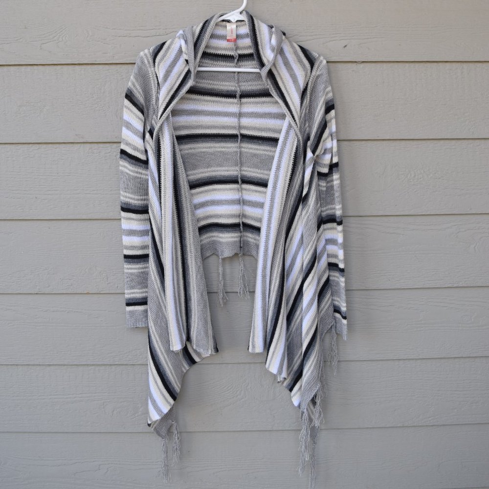 NO BOUNDARIES Striped Cardigan Sweater Women's Small
